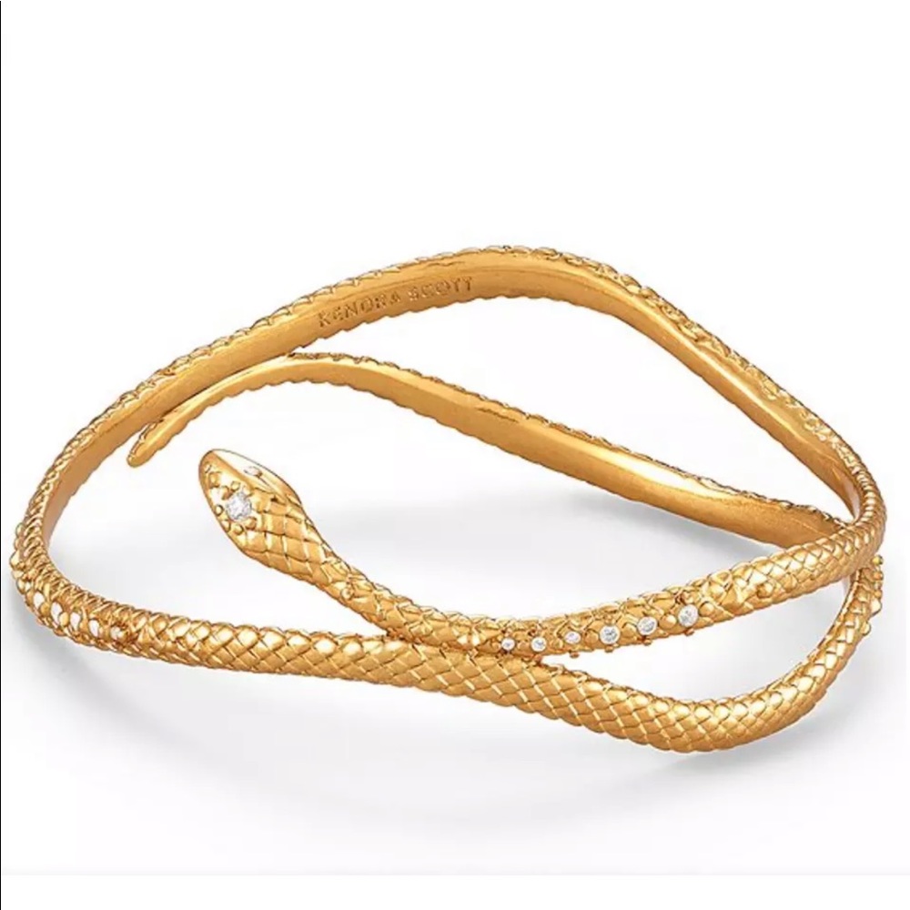 Kendra Scott Vintage Gold-Tone Pavé Snake bracelet